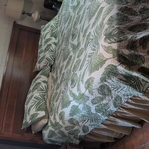 Horimote Home Tropical Plants Quilt King Size Comforter Set.